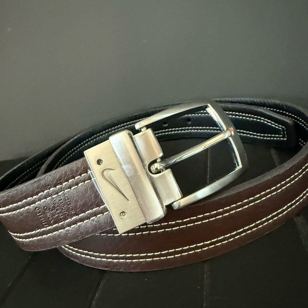Nike Golf men’s reversible black brown leather belt 34